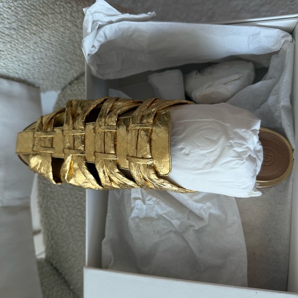 The Row Gold Woven Mules - Picture 7 of 12